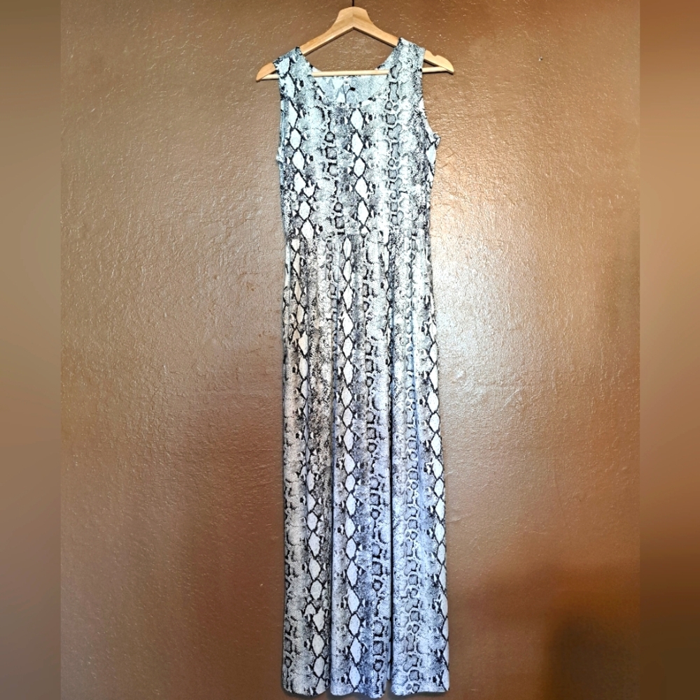 Fun Snake Print Maxi Summer Dress Size Medium
